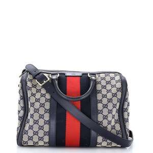 Gucci Vintage Web Boston Bag Gg Canvas #270429G10B